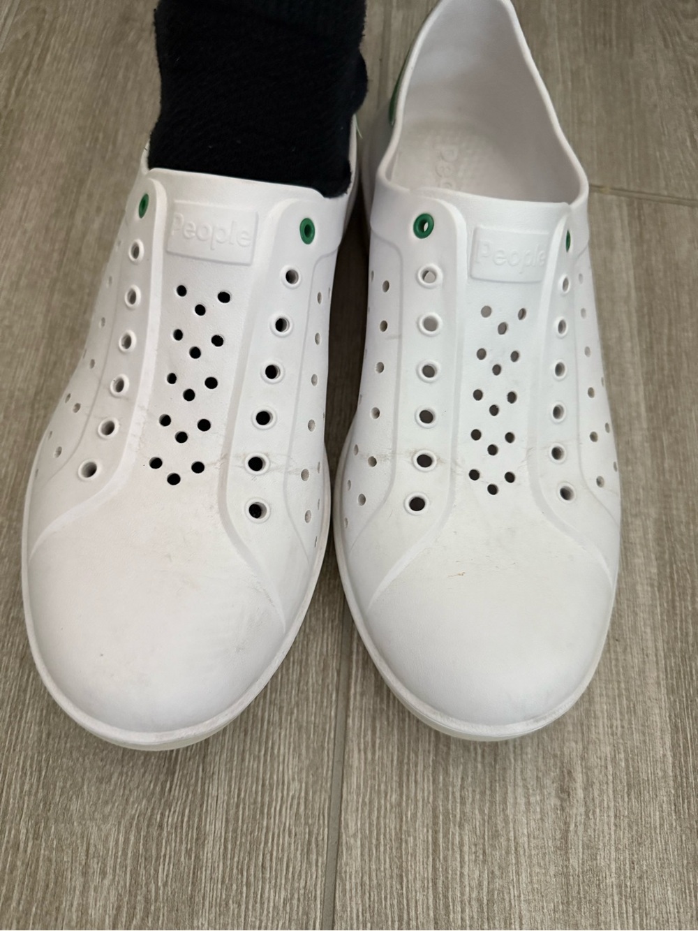 People Footwear Men’s Breathable Slip-On Casual Shoes White/Green US 11 EU 45